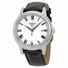 Tissot Carson White Dial Black Leather Men's Watch T0854101601300