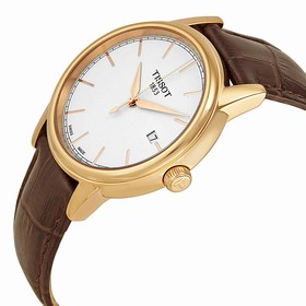 Tissot Carson White Dial Brown Leather Men's Watch T0854103601100