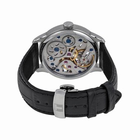 Tissot Chemin Des Tourelles Squelette Skeleton Dial Black Leather Men's Watch T0994051641800