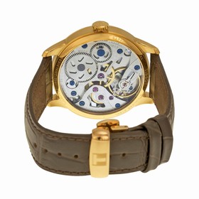 Tissot Chemin Des Tourelles Squelette Skeleton Dial Brown Leather Men's Watch T0994053641800