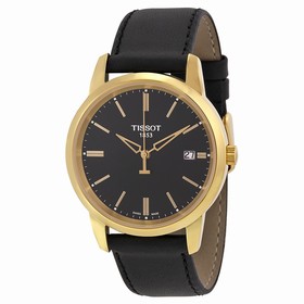 Tissot Classic Dream Black Dial Black Leather Men's T0334103605101