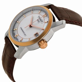Tissot Classic Mother of Pearl Dial Brown Leather Ladies Watch T0872075611700