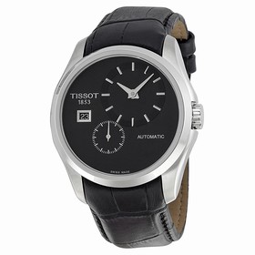 Tissot Couturier Automatic Black Dial Black Leather Men's Watch T0354281605100