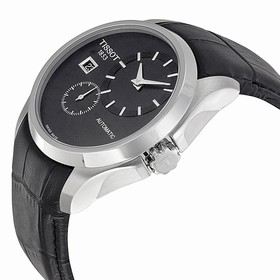 Tissot Couturier Automatic Black Dial Black Leather Men's Watch T0354281605100