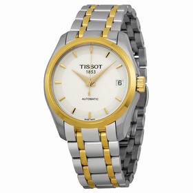 Tissot Couturier Automatic White Dial Two-tone Ladies Watch T0352072201100