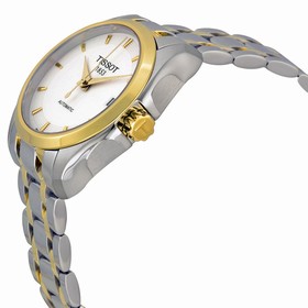Tissot Couturier Automatic White Dial Two-tone Ladies Watch T0352072201100