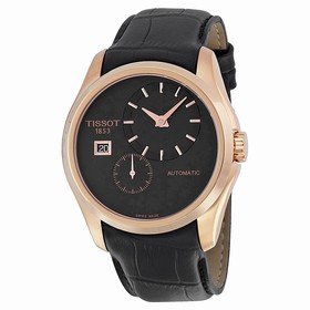 Tissot Couturier Black Dial Black Leather Men's Watch T0354283605100