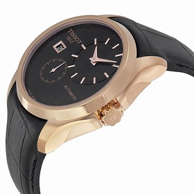 Tissot Couturier Black Dial Black Leather Men's Watch T0354283605100