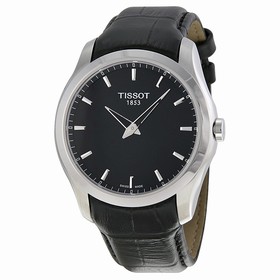 Tissot Couturier Black Dial Black Leather Men's Watch T0354461605100
