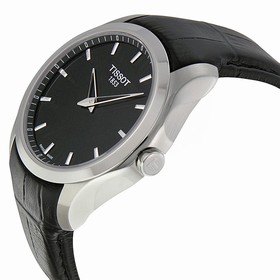 Tissot Couturier Black Dial Black Leather Men's Watch T0354461605100