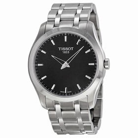 Tissot Couturier Black Dial Stainless Steel Men's Watch T0354461105100