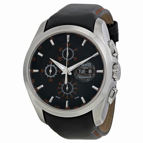 Tissot Couturier Chronograph Valjoux Black Dial Black Leather Men's Watch T035.614.16.051.01