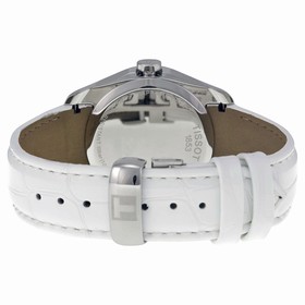 Tissot Couturier Grande Mother of Pearl Dial White Leather Ladies Watch T0352461611100