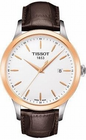 Tissot Couturier White Dial Brown Leather Men's Watch T9124104601100