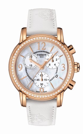 Tissot Dressport White Mother Of Pearl Dial White Synthetic Band Ladies Watch T0502176711701