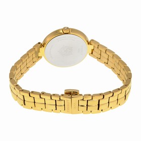 Tissot Flamingo White Mother Of Pearl Dial Yellow Gold Plated Band Ladies Quartz Watch T0942103311100