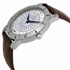 Tissot Heritage Navigator Silver Dial Brown Leather Men's Watch T0786411603700