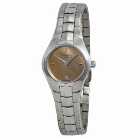 Tissot Lady Round Orange Dial Stainless Steel Ladies Ladies Watch T0960091143100