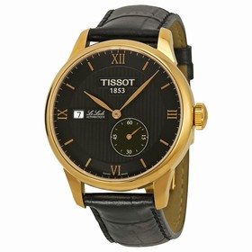 Tissot Le Locle Automatic Black Dial Black Leather Men's Watch T0064283605800