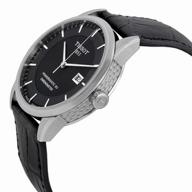 Tissot Luxury Automatic Black Dial Stainless Steel Black Leather Men's Watch T0864081605100