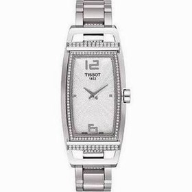 Tissot My T Tonneau Silver Dial Stainless Steel Ladies Watch T0373091103701