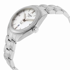 Tissot PR 100 T-Classic Silver Dial Diamond Stainless Steel Ladies Watch T101.210.11.036.00