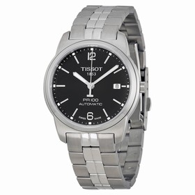 Tissot PR100 Automatic Black Dial Stainless Steel Men's Watch T0494071105700