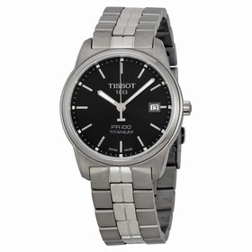 Tissot PR100 Black Dial Titanium Men's Watch T0494104405100