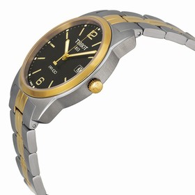 Tissot PR100 Black Dial Two-tone Men's Watch T0494102205701