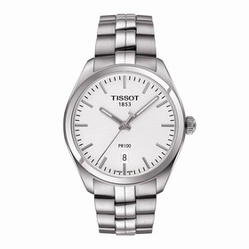 Tissot PR100 Silver Dial Stainless Steel Men's Watch T1014101103100