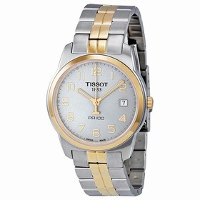 Tissot PR100 Silver Dial Two-Tone Men's Watch T049.410.22.032.01 