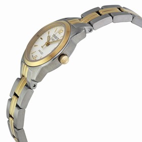 Tissot PR100 White Dial Two-tone Ladies Watch T0492102201700