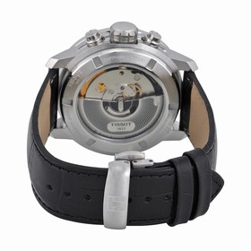 Tissot PRC 200 Automatic Chronograph Black Dial Black Leather Men's Watch T0554271605700