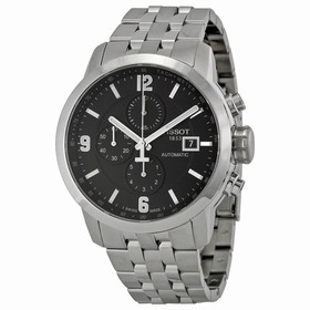 Tissot PRC 200 Automatic Chronograph Black Dial Stainless Steel Men's Watch T0554271105700