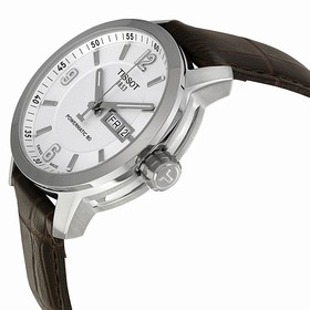Tissot PRC 200 Automatic White Dial Brown Leather Men's Watch T0554301601700