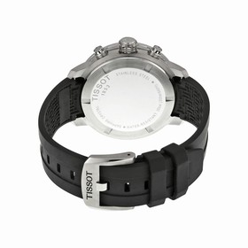 Tissot PRC 200 Chronograph Black Dial Black Rubber Men's Watch T0554171705700