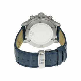 Tissot PRC 200 Chronograph Blue Dial Blue Leather Men's Watch T0554171604700
