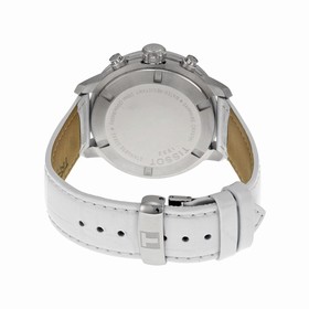 Tissot PRC 200 Chronograph White Dial White Leather Steel Men's Watch T0554171601700