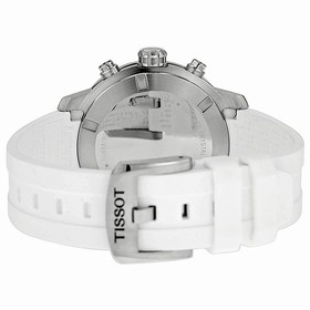 Tissot PRC 200 Chronograph White Dial White Rubber Men's Watch T0554171701700