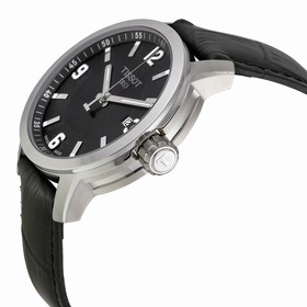Tissot PRC 200 Quartz Black Dial Black Leather Sport Men's Watch T0554101605700