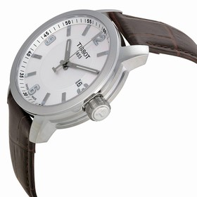 Tissot PRC 200 Silver Dial Brown Leather Men's Watch T0554101601701