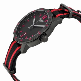 Tissot Quickster Black Dial Black and Hot Pink Nylon Unisex Watch T0954103705701