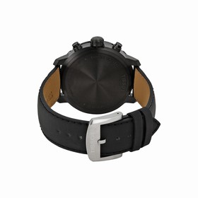 Tissot Quickster Chronograph Black Dial Black Leather Men's Watch T0954173605702