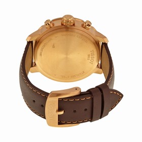 Tissot Quickster Chronograph Silver Dial Brown Leather Men's Sports Watch T095.417.36.037.01
