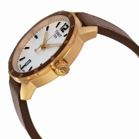 Tissot Quickster Silver White Dial Brown Leather Men's Watch T0954103603700