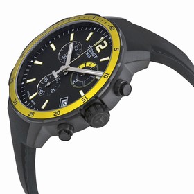 Tissot Quickster Soccer World Cup Black Dial Black Silicone Men's Watch T0954493705700