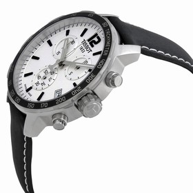 Tissot Quickster Soccer World Cup White Dial Black Leather Men's Watch T0954171603700