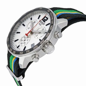 Tissot Quickster White Dial Striped Nylon Men's Watch T0954171703702