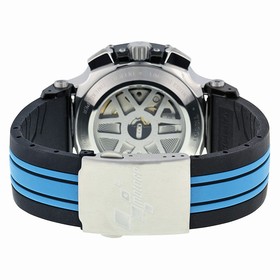 Tissot Race Automatic Chronograph Black Dial Black and Blue Silicone Rubber Men's Watch T0484272705702