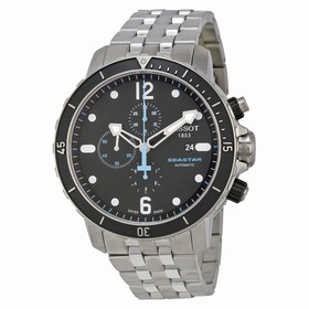 Tissot Seastar Chronograph Black Dial Men's Watch T0664271105700